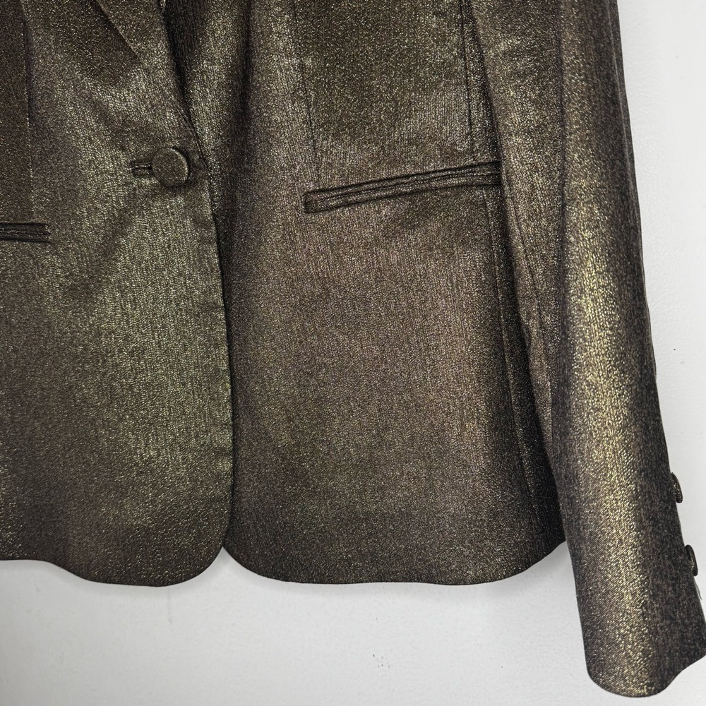 Boden Belgravia Bronze Metallic Party Blazer Jacket Women’s U.S. 10 - Picture 5 of 6